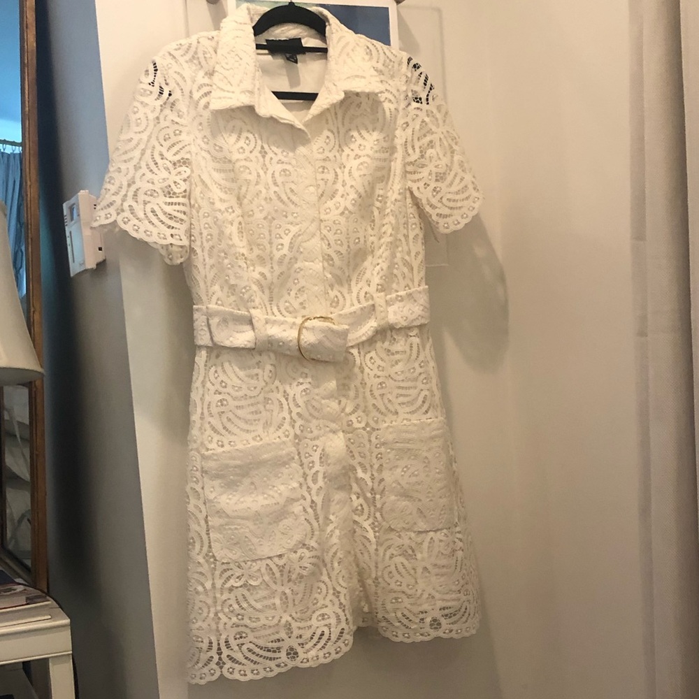 Cynthia Rowley collard White Lace Dress